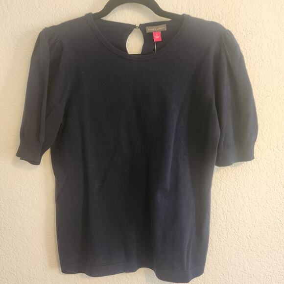 Vince Camuto Women's Size Small‎ Navy Short Sleeve Sweater NWT - Picture 2 of 7